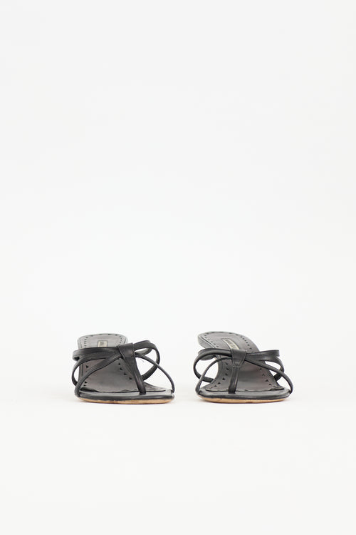 Manolo Blahnik Leather Strappy Sandal