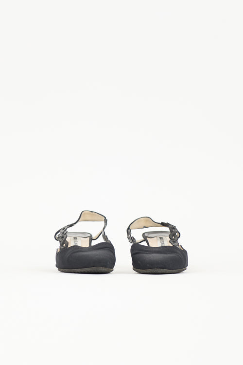 Manolo Blahnik Satin Slingback Heel