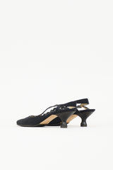 Manolo Blahnik Satin Slingback Heel