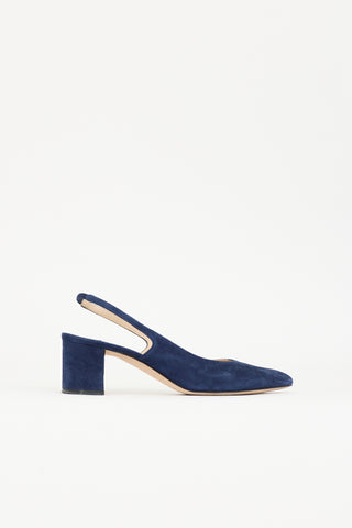Manolo Blahnik Suede Allurasan Heel
