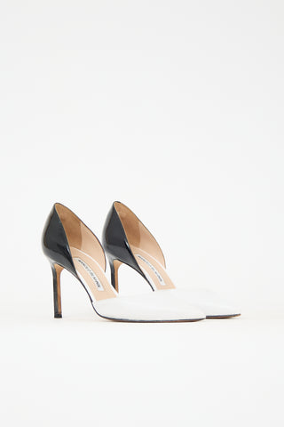 Manolo Blahnik Leather D'Orsay Pump