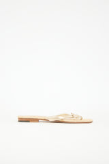 Manolo Blahnik Leather Bow Sandal