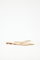 Manolo Blahnik Leather Bow Sandal