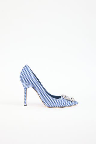 Manolo Blahnik Gingham Hangisi Pump