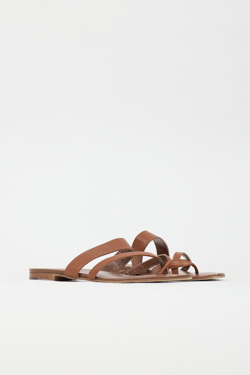 Manolo Blahnik Leather Susa Sandal