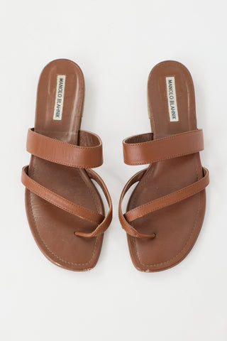 Manolo Blahnik Leather Susa Sandal