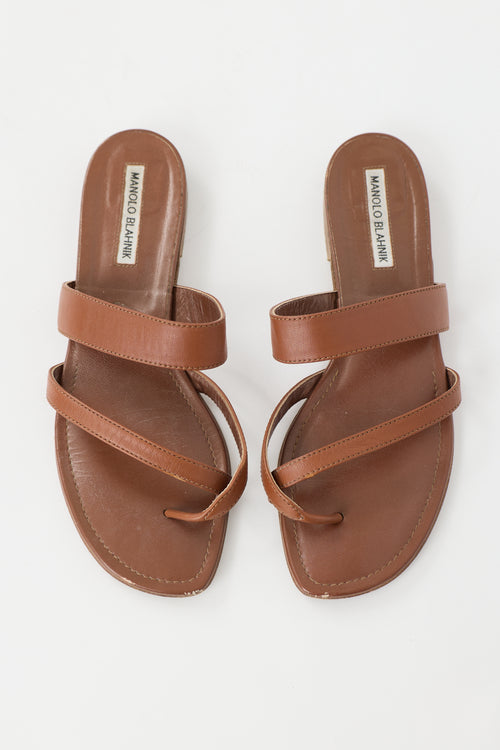 Manolo Blahnik Leather Susa Sandal