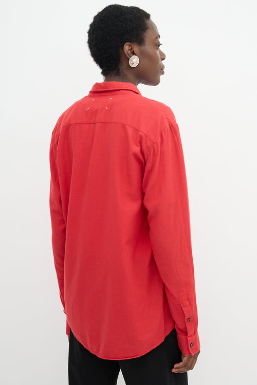 Maison Margiela Distressed Button Up Shirt