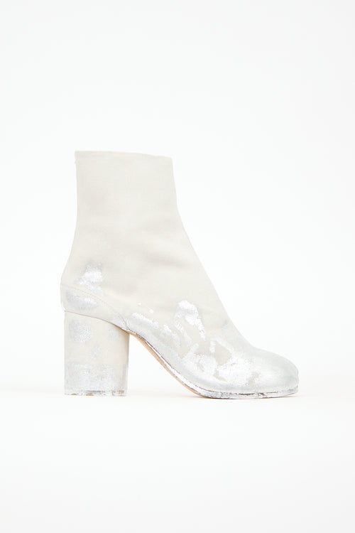 Maison Margiela X Dover Street Market Suede Painted Tabi Boot