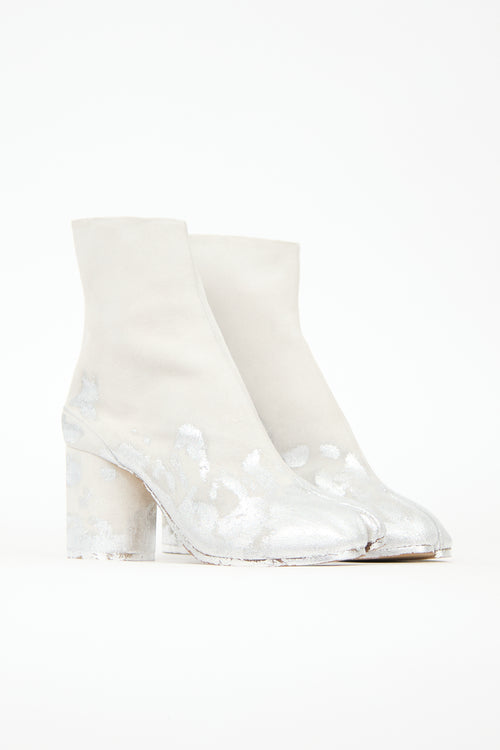 Maison Margiela X Dover Street Market Suede Painted Tabi Boot