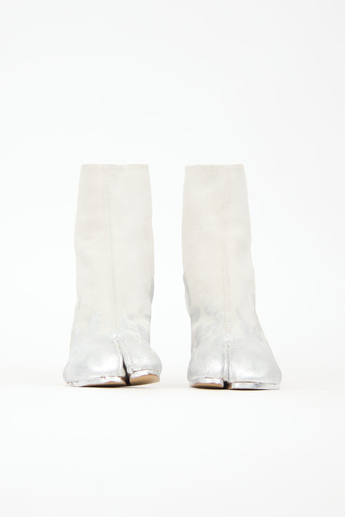 Maison Margiela X Dover Street Market Suede Painted Tabi Boot