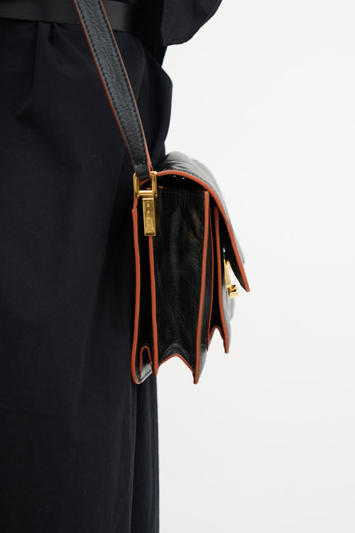 Marni Leather Trunk Crossbody Bag
