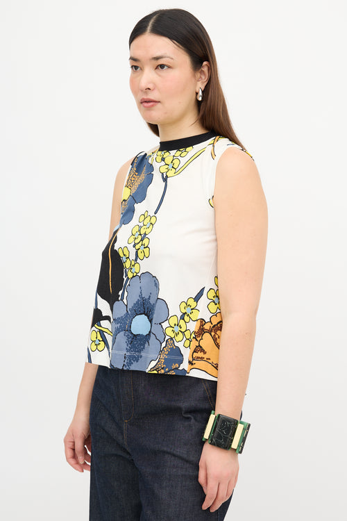 Marni Floral Sleeveless Top