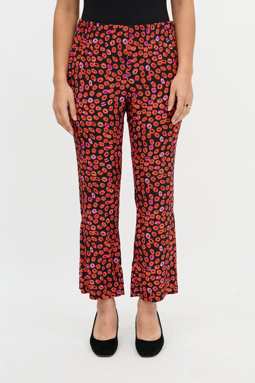 Marni Silk Lip Print Pant