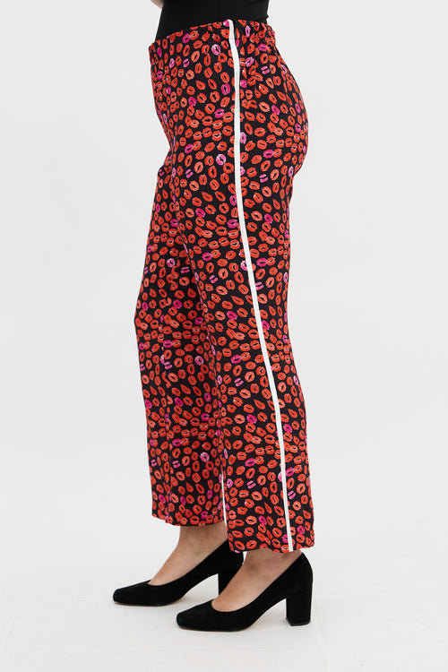 Marni Silk Lip Print Pant