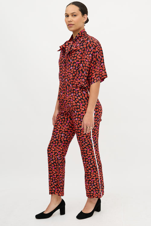 Marni Silk Lip Print Pant