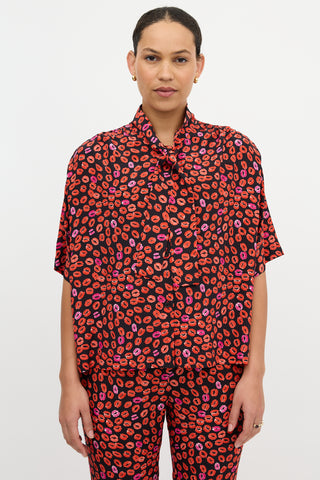 Marni Silk Lip Print Blouse