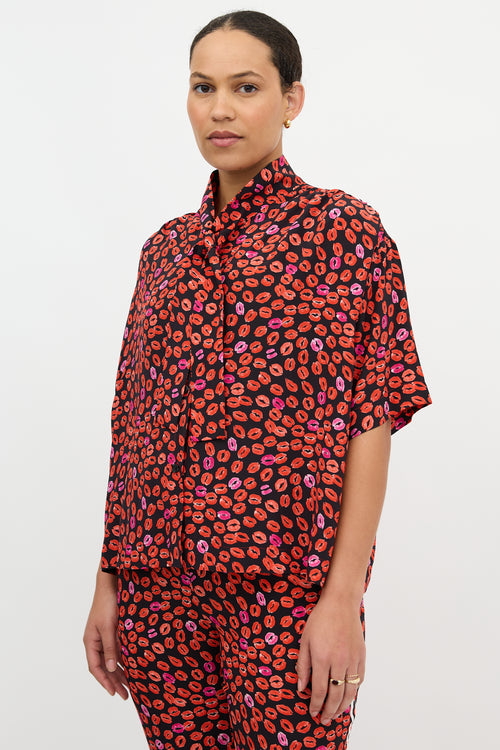 Marni Silk Lip Print Blouse