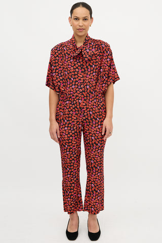 Marni Silk Lip Print Pant