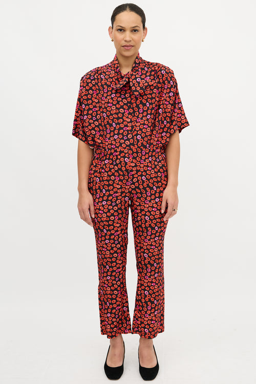 Marni Silk Lip Print Pant