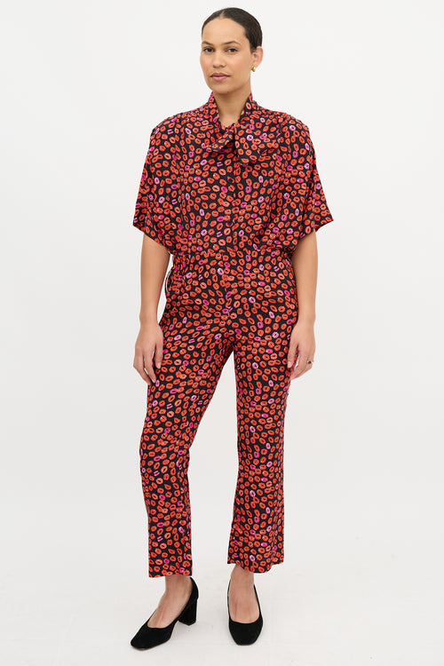 Marni Silk Lip Print Blouse