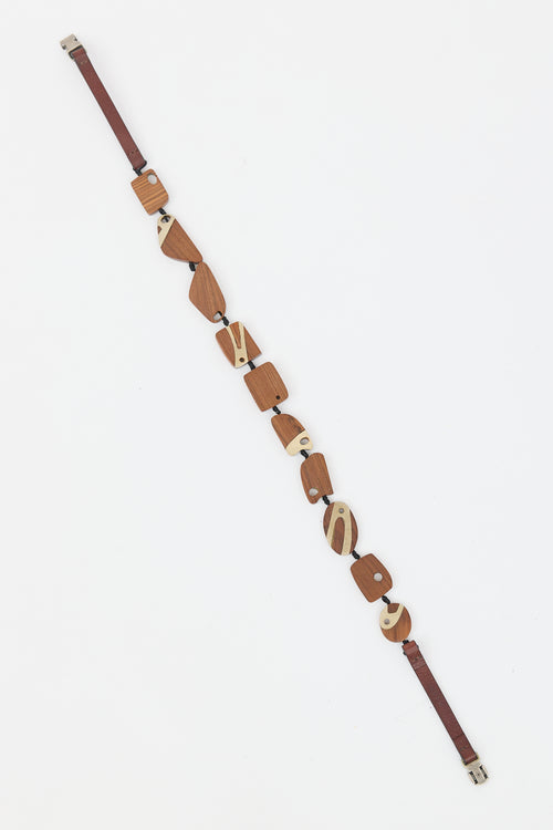 Marni Wood Abstract Necklace