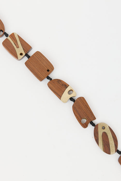 Marni Wood Abstract Necklace