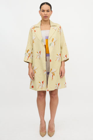 Marni Belted Floral Coat