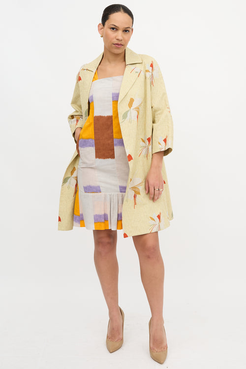 Marni Belted Floral Coat