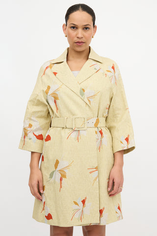 Marni Belted Floral Coat