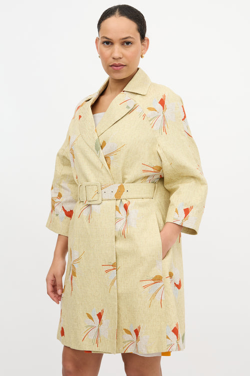 Marni Belted Floral Coat