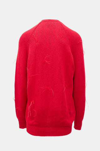 Marques Almeida Oversized Feather Cardigan