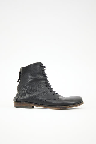 Marsèll Leather Combat Boot