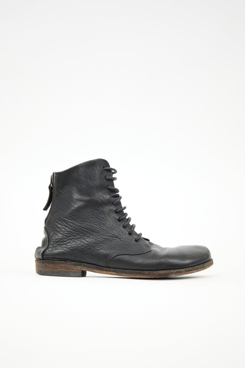 Marsèll Leather Combat Boot