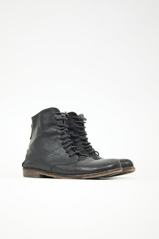 Marsèll Leather Combat Boot