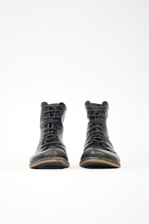 Marsèll Leather Combat Boot
