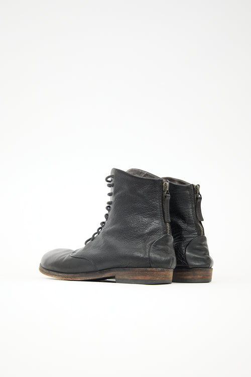 Marsèll Leather Combat Boot