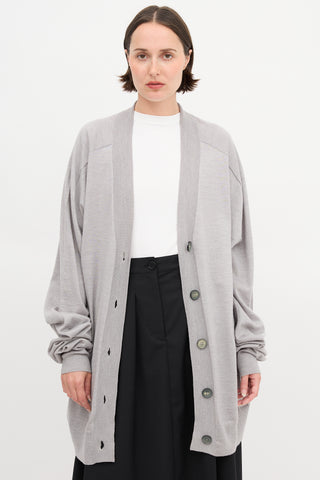 Maison Margiela Wool Jersey Cardigan