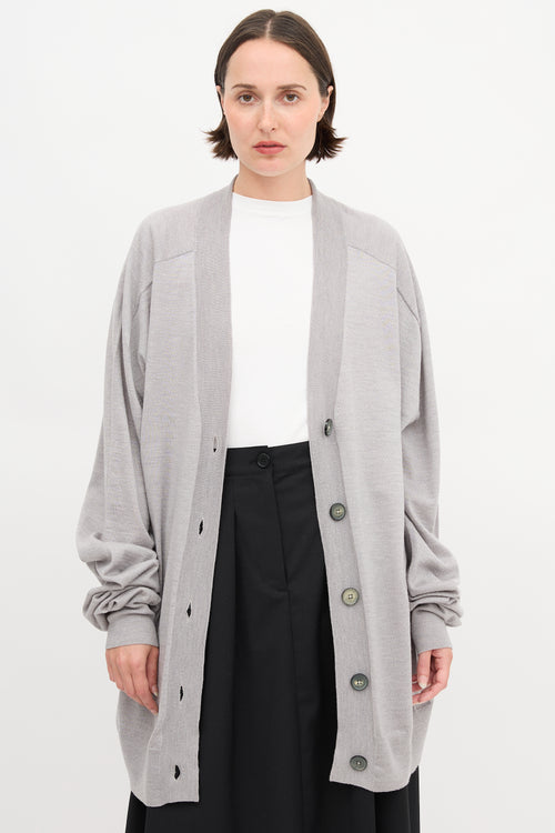 Maison Margiela Wool Jersey Cardigan