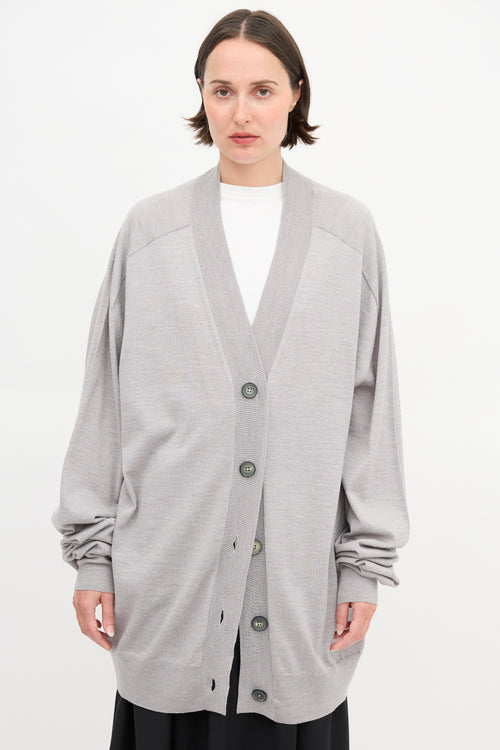 Maison Margiela Wool Jersey Cardigan