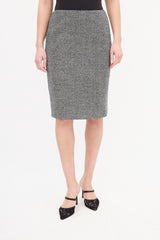 Max Mara Black & White Tweed Skirt Suit
