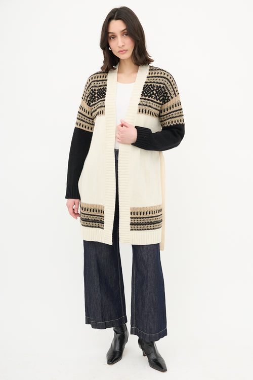 Max Mara Wool Jacquard Cardigan