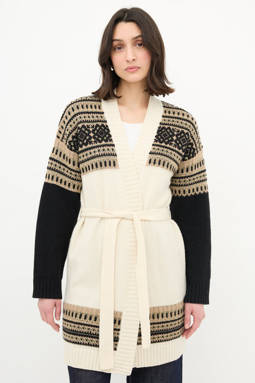 Max Mara Wool Jacquard Cardigan