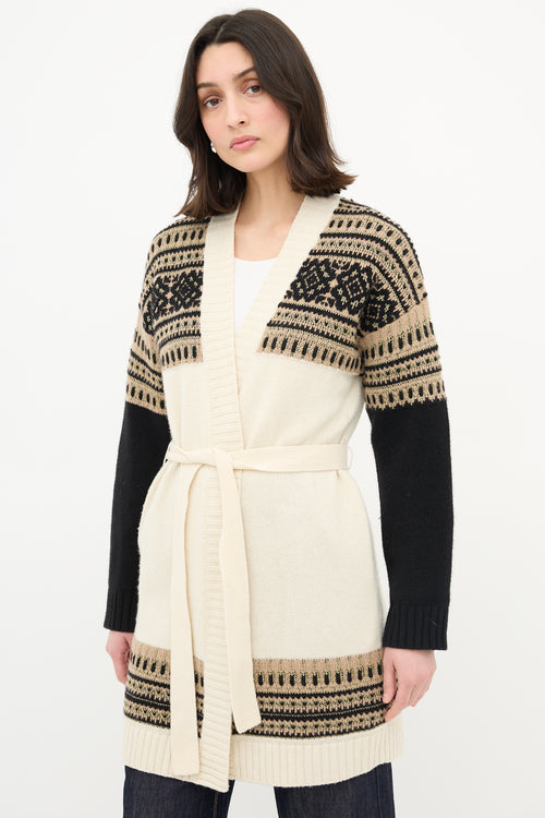 Max Mara Wool Jacquard Cardigan
