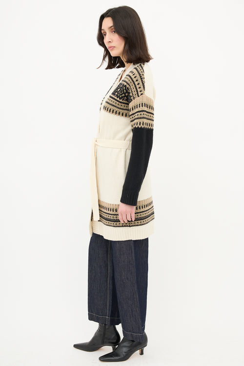 Max Mara Wool Jacquard Cardigan