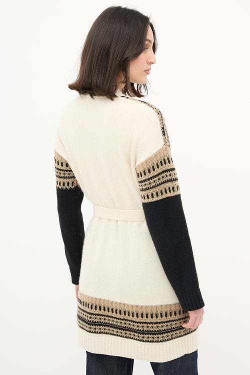 Max Mara Wool Jacquard Cardigan