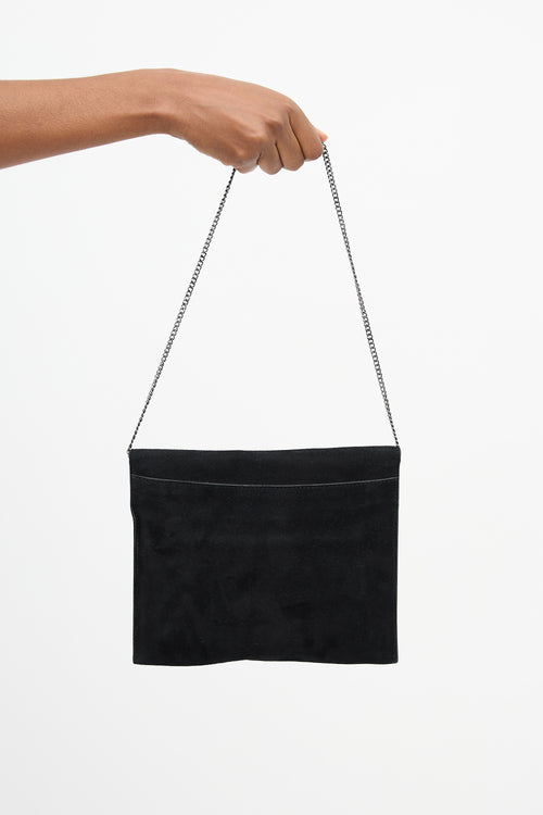 Max Mara Suede Belt Flap Bag