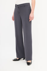 Max Mara Studio Grey Straight Leg Trouser