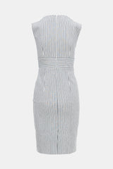 Max Mara Striped Midi Dress