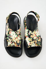 Marni Leather Floral Fussbett Sandal